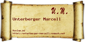 Unterberger Marcell névjegykártya